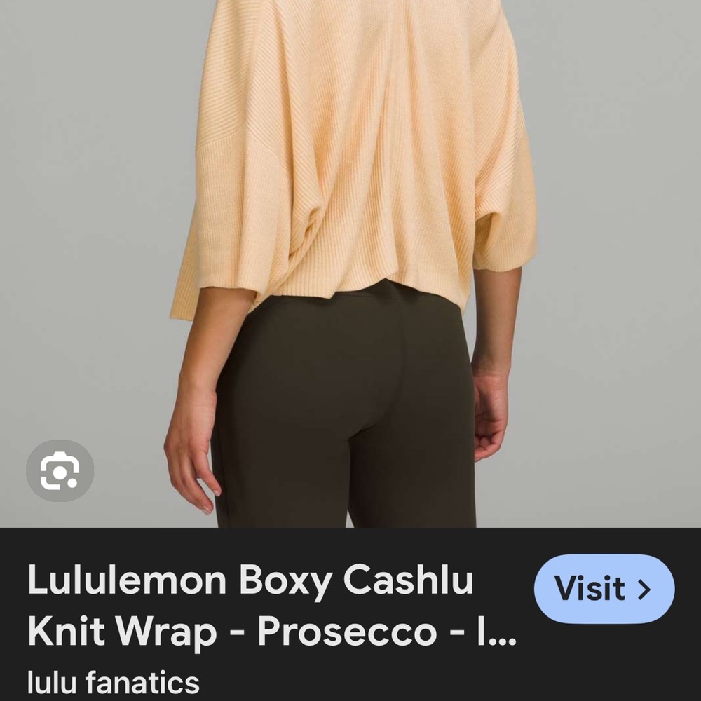 Lululemon Athletica Boxy Cashlu Knit Wrap in Prosecco XS/S NWT